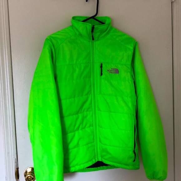 north face lime green jacket